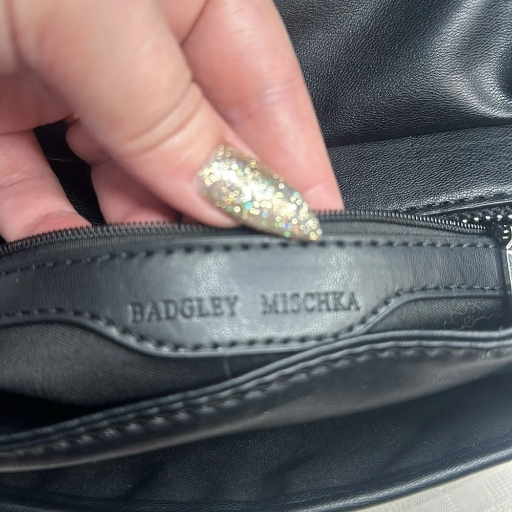 Badgley Mischka Quilted Leather Crossbody Bag